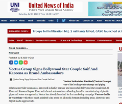 Vectus Group Signs Bollywood Stars Couple as Brand Ambassadors