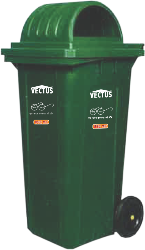 Vectus Wheeled Bin with Moon Lid