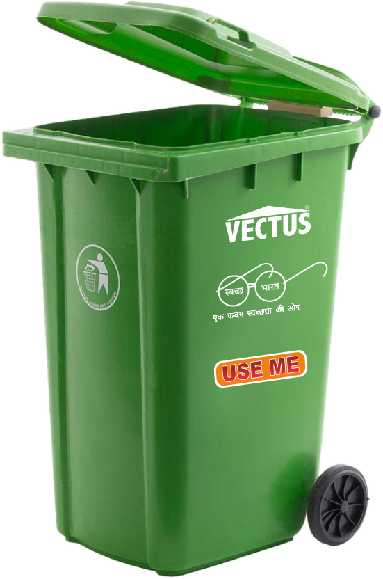 Vectus Wheeled Bin with Flat Lid