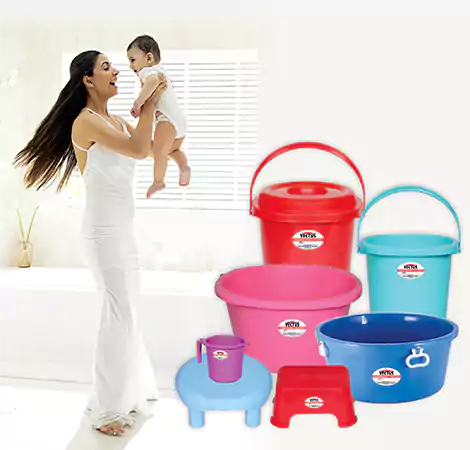 Plastic Bathtub Containers - 6 Pc.